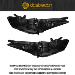 Halogen Headlights Compatible With Hyundai Elantra 2014-2016 Headlamp Assembly w/Bulbs Replaces# 921013Y500 921023Y500 1 Pair Passenger & Driver Side