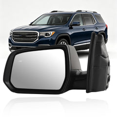 Side Rear View Mirror Compatible With 2017-2019 GMC Acadia Power Glass Bind Spot Heated Door Mirrors ViewMirror Left Driver Side Replace# GM1320616 84293663 84293663-PFM(13 Pins)