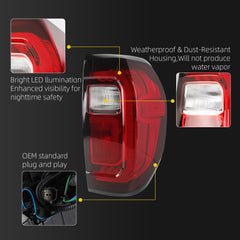 Tail Light Assembly Compatible With 2023-2026 GMC Canyon LED Taillight Rear Brake Lamp Right Passenger Side Replace# 85036015 86595178 87818237