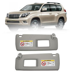Gray Pair Sun Visor Compatible with 2010-2023 Lexus GX460 2009-2023 Toyota Land Cruiser Prado KDJ155 /KDJ150 Replace# 74320-0G030-B0