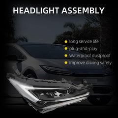 LED Headlights Compatible With Toyota Prius Prime XSE Premium 2023 2024 Right Passenger Side Replace#81140-47A60