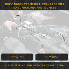 Pinion Transfer Line Compatible With 2008-2014 Chevrolet Suburban Tahoe Avalanche/GMC Sierra Yukon/Cadillac Escalade ESV Hard lines on Rack Replace# 15254059 15254058