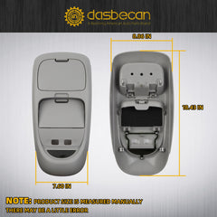 Overhead Console Assembly w/o Sunroof Compatible with 2002 2003 2004 Ford F250 F350 F450 F550 Super Duty Replaces# 2C3Z25519A70AAC 2C3Z-25519A70-AAC Interior Roof Console Panel (Gray)