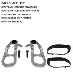 Heavy Duty Front Left & Right Chrome Tow Hooks Compatible with Ram 1500 2019 2020 2021 2022 Replaces# 82215268AB 68272945AB 68272944AB
