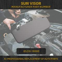 Driver Side Sun Visor Compatible with Hyundai Accent 1E 2011 2012 2013 2014 2015 Front Left Sun Protection Shade Gray Replaces 85210-1R000