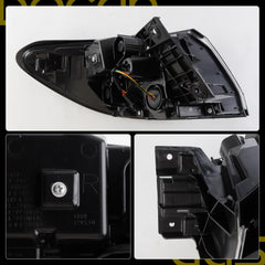 Passenger Side Taillight Compatible with 23-26 Honda HRV HO2805125 With Side Marker&Full LED Light Rear Right Tail Light Assembly Replaces 335003W0A01