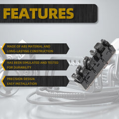 15883323 Driver Side Power Window Switch Compatible with 2003-2007 Chevrolet Siverado GMC Sierra Vehicle Models Replace# DWS-220