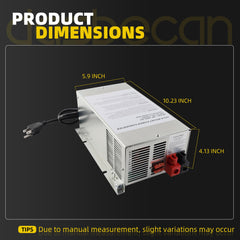 WF-9865 65 Amp RV Power Converter Compatible with 9800 Series RV Converter 65 amp for Camper RV Trailer Replace WF-9865-MBA WF-9865-AD-MBA WF-9865AN