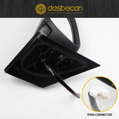 Left Driver Side Mirror Compatible with Toyota Corolla 2014-2019 Power Glass Heated with Turn Signal Light Door Mirror Assembly Replaces TO1320295 8794002F50 Black 7Pins