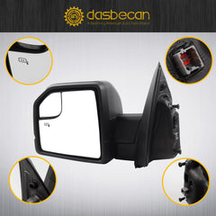 Side Mirror Assemble Compatible with Ford F150 2015 2016 2017 2018 Right Side FL3Z-17682-CB FL3Z-17682-BA FL3Z-17682-CA FL3Z-17682-CH RH 6 Pins