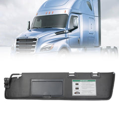 Left Driver Side Luxury Sport Truck Sun Visor Shade with Mirror Assembly w/o Wire Compatible with Freightliner Cascadia 2007-2017 (After June 2007) Replace# 924-8005