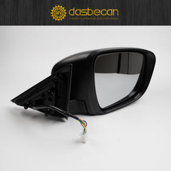 Passenger Right Side Door Mirror Compatible with 2014-2020 Nissan Rogue Heated Turn Signal Power HD Glass Black Painted Manual Folding # NI1321285 963014BA1A-PFM 7Pins