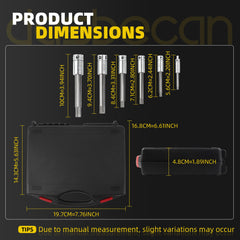 3/16-1/2 Inch Professional Tap Extractor Set OE 18001 Replacement Fingers & Foam Storage Case