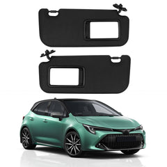 Black Pair Sun Visor with Vanity Mirror Compatible with Toyota Corolla 2019 2020 2021 2022 2023 2024 Replaces# 74320-02F50-A0