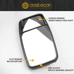 Passenger Side Mirror Compatible with 2008-2023 ISUZU NPR NPR-HD NQR NRR Outside Right Door Mirror Replace# 8980493140