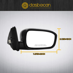 Right Passenger Side Mirror Compatible with 2003-2007 Honda Accord Door Mirrors With Manual Folding Power Glass Replace#HO1321152 Alabaster silver metallic Cover 3pins