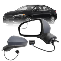 Left Driver Side Mirror Assembly Compatible with Ford Fusion 2016-2022 Rear view Mirror | Electric Adjustment | Replace# FS7Z-17683-B | 3Pins | Pintable