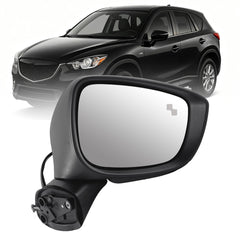 Side Mirror For Mazda CX-5 2015 2016 Blind Spot Right 7 Pins Black Passenger Side Rear View Mirror Power Glass Heated Turn Signal Light Manual Folding Door Mirrors OE# KR2269182B CLH85707052