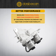 25710-31022 Secondary Air Injection Pump Check Valve Compatible with Toyota Tacoma 4.0L V6 1GR-FE 2012 2013 2014 2015, SAI Replace# 2571031021 17613-0P010 2571031020