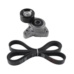 Dasbecan 38278 7PK1736 Drive Belt Tensioner w/Pulley & Belt Compatible with 2002-2006 Honda CR-V 2.4L Replaces 31170-RAA-A01 31170-PNA-013 31170-PNA-023