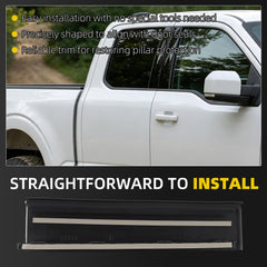 Rear Door B-Pillar Trim Compatible with Ford F150 F250 F350 Right 2015-2026 F150 F150 Lightning F250 F350 Super Duty,OE#ML3Z-16255A34-BC,Right Passenger Side Door B-Pillar Trim Molding Black