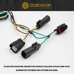 56327 Trailer Hitch Wiring Harness Kit Compatible with 2015-2024 Ford Transit 150 250 350 E-Transit 4-pin