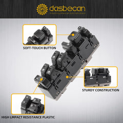 15883323 Driver Side Power Window Switch Compatible with 2003-2007 Chevrolet Siverado GMC Sierra Vehicle Models Replace# DWS-220