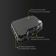 Heavy Duty Transmission Oil Pan Compatible With 2007-2025 Dodge Ram 2500 3500 6.7L 68RFE Transmission Replace# 228052110