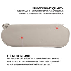 Gray Pair Driver and Passenger Side Sun Visor Compatible with Chevrolet Express GMC Savana 1500 2500 3500 4500 1999-2019 Replaces# 84054688 84054695 20883004 25999923