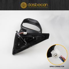 Left Side Mirror White Compatible with 2014-2023 Toyota 4Runner Heated Power Adjustment Driver Door Mirror Rear View Assembly 5PINS# 8794035B60-PFM TO1320313