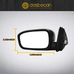 Driver Side Mirror Compatible with 2003-2007 Honda Accord Left Side Door Mirrors With Manual Folding Power Glass Replace#HO1320152 Alabaster Silver Metallic Cover 3pins