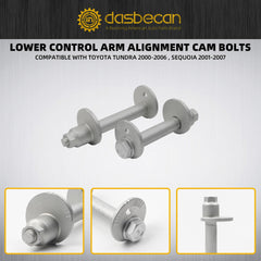 Front Alignment Camber Toe Adjustment Bolts Compatible with Toyota Tundra Sequoia 2000-2007, Lower Control Arm Cam Bolts Kit Replaces# 4840934020 4840934030,1 Pack for One Side