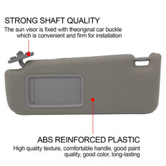 Left Driver Side Sun Visor Without light Compatible With Toyota Camry LE/SE 2012-2017 Gray 74320-06610-B1 74320-06610-B2 74320-06611-B2 74320-33F40-B0