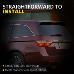 Tail Light Assembly Compatible with 2011 2012 2013 Honda Odyssey Halogen Rear Lamp Taillight Right Passenger Side Replace#33500-TK8-A01 HO2805100