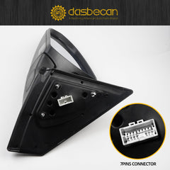 Left Driver Side Door Mirror Compatible with Hyundai Elantra 2017-2020 Heated, Manual Folding, Power Adjustment Glass, Blind Spot Detection Replace# 87610F3020 HY1320226 (7Pins-Black Paint)