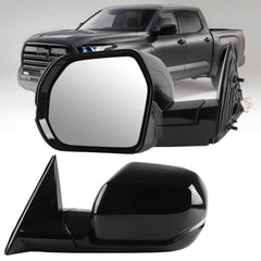 Side Mirror For 2022-2026 Toyota Tundra Left Driver Side 6 Pin | Power Glass Heated Door Mirrors ViewMirror Assembly Replace# 89100C651 897100C692