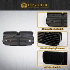 A/C Heater Vent Compatible with 2016-2019 Ford Explorer Dual Center Dash Air Vent Center Dashboard Air Outlet Louver Replace# FB5Z19893AD FB5Z-19893-AD