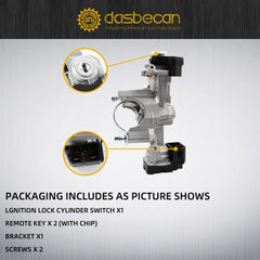 39730-T2A-A0 Ignition Switch Lock Cylinder Housing Assembly with 2 Remote Key (with chip) Compatible with Honda Accord 2013 2014 2015 2016 2017 2.0L 2.4L 3.5L Replaces# 39730-T2A-A1
