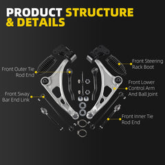 K623548 10Pcs Lower Control Arm Compatible With Honda Pilot 14-21 | Passport Ridgeline OE# K623549 K750678/79 ES801204/05 EV801341 w/Ball Joint