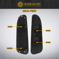 Master Power Window Switch and Bezel Compatible with Dodge Ram1500 2500 3500 2002-2009 Dakota 2001-2004 Durango 2001-2003 Sprinter 2500 2005-2009 Driver & Passenger Side 68171680AA 56049805AB