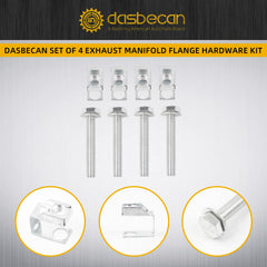 03442 Set of 4 Exhaust Manifold Flange Bolts U Nuts Hardware Kit Compatible with Jeep Wrangler, Dodge Durango Dakota, Ram 1500 2004-2024 Replaces# 6036734AA 55366000AA