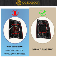 Tail Light Assembly LED Compatible With Dodge Ram 2500 3500 2019-2023 Rear Lamp Right Passenger Side 68361716AD Without blind spot (Red Cover)