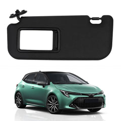 Black Left Driver Side Sun Visor with Vanity Mirror Compatible with Toyota Corolla 2019 2020 2021 2022 2023 2024 Replaces# 74320-02F50-A0