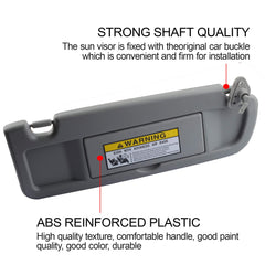 Clear Gray Right Passenger Side Sun Visor Compatible with Honda Civic 2006-2011 Replaces# 83230-SNA-A01ZC