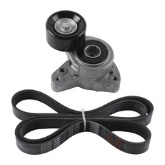 Dasbecan 38278 7PK1646 Drive Belt Tensioner w/Pulley & Belt Compatible with 2006-2011 Honda Civic 2.0L Replaces 31170-RAA-A01 31170-PNA-013 31170-PNA-023