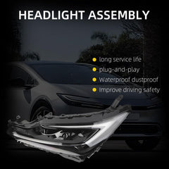 LED Headlights Compatible With Toyota Prius Prime Hatchback 4-Door 2023 2024 Left Driver Side Replace# 81070-47A60