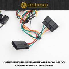 55510 4-Pin Flat Trailer Wiring Harness Kit Compatible with Chevrolet Chevy Colorado GMC Canyon 2004-2012 Isuzu I-280 I-290 I-350 I-370 2006-2008 4-Way Connector Tow Hitch Wiring Harness