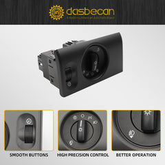 5L3Z-11654-CAB Headlight Switch Compatible with Ford F150 2004 2005 2006 2007 2008 Fog Light Switch