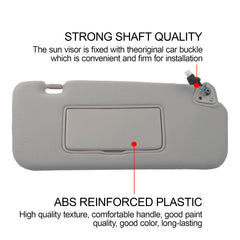 Right Passenger Side Sun Visor with Light Compatible with Nissan Murano 2009 2010 2011 2012 2013 2014 Gray 96400-1AA1B