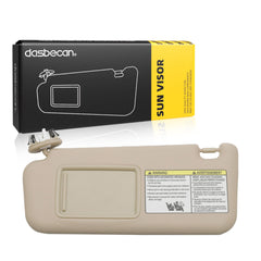 Front Left Driver Side Sun Visor with Vanity Light Compatible with Toyota RAV4 2006-2013 Replace 74320-42501-B3 (Beige)